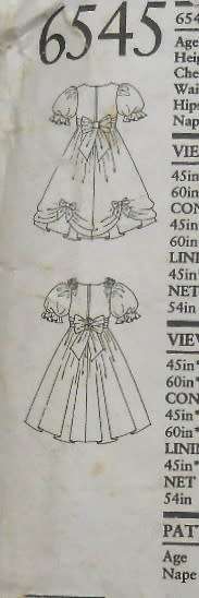NEW LOOK PATTERNS 6545 GIRLS PARTY-BRIDESMAID DRESS SIZE 2-7 YEARS-CUT TO 6 YEARS-SEE LISTING