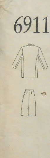 NEW LOOK PATTERNS 6911 STAND UP COLLAR JACKET & SKIRT SIZE 8-18-COMPLETE-CUT TO 18