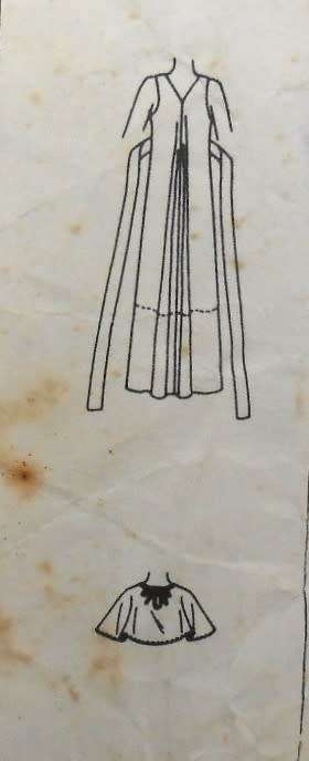 McCALLS 4796 DRESS & CAPE SIZE 14 BUST 36 COMPLETE-ZIPLOC