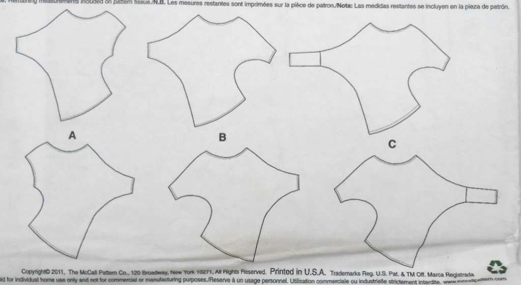 McCALLS M6400 CLOSE FITTING  TOPS SIZE XS-S-M (4-14) COMPLETE-UNCUT-F/FOLDED
