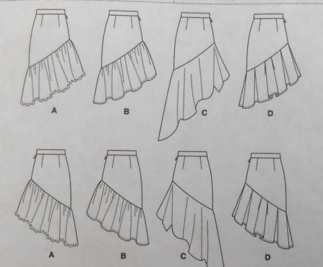 McCALLS M7725 SEMI FITTED SKIRTS SIZE 6-8-10-12-14 COMPLETE-UNCUT-F/FOLDED