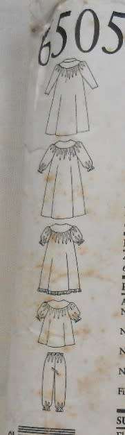 NEW LOOK PATTERNS 6505 GIRLS NIGHTIE-PJS-ROBE SIZE 3-10 YEARS  COMPLETE- CUT TO 10