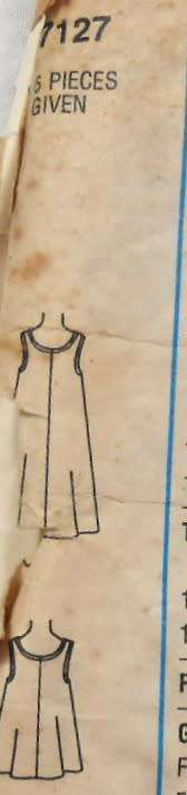 SIMPLICITY 7127 SHORT PINAFORE OR TOP SIZE LARGE 16-18  COMPLETE- PATTERN WELL USED-ZIPLOC