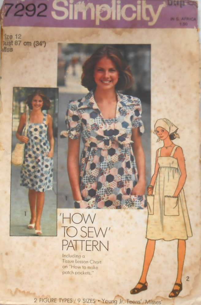 SIMPLICITY 7292 DRESS-UNLINED JACKET-SCARF SIZE 12 BUST 87CM COMPLETE-UNCUT-F/FOLDED