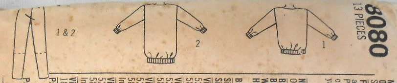 SIMPLICITY 8080 TOPS & PULL ON PANTS SIZE 8-14 COMPLETE-ZIPLOC