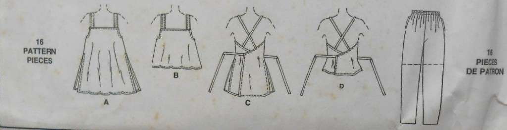 McCALLS 7664 TOPS IN 2 LENGTHS-PULL ON PANTS-SHORTS SIZE L-X, (16-22)-COMPLETE-UNCUT-F/FOLDED