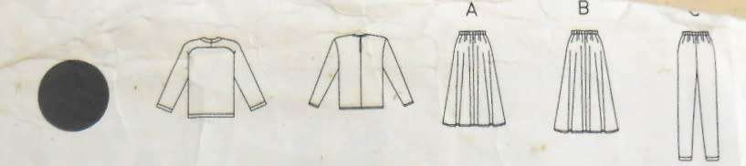 BUTTERICK 4311 JACKET-TOP-SKIRT-PANTS SIZE L-XL (16-22) COMPLETE-MOSTLY UNCUT -CUT TO XL