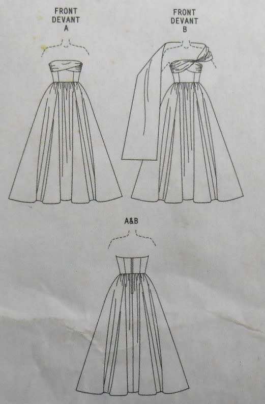 BUTTERICK B4918 wOw DRESS-UNDERLINED-LINED STRAPELESS FLOOR LENGTH SIZE 14-20 COMPLETE-UNCUT-F/FOLD