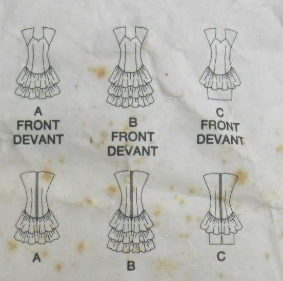 BUTTERICK 5924 wOw DRESS WITH RUFFLES SIZE 12-14-16 COMPLETE-CUT TO 16