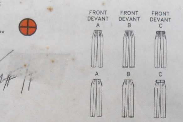 BUTTERICK 6842 TAPERED PANTS SIZE 14 COMPLETE-UNCUT-F/FOLDED