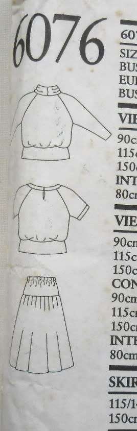 NEW LOOK PATTERNS 6076 SHORT & LONG SLEEVE TOP & SKIRT SIZE 18-28 COMPLETE-UNCUT-F/FOLDED