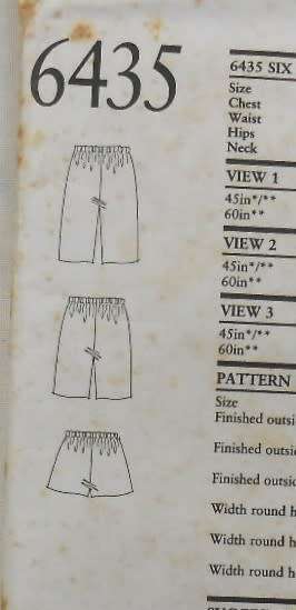 NEW LOOK PATTERNS 6435 MENS SHORTS & BAGGIES SIZE 28-39 COMPLETE-UNCUT-F/FOLDED