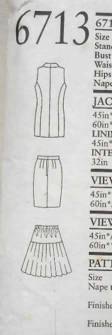 NEW LOOK PATTERNS 6713 TOP & SKIRT-STRAIGHT/FLARED SIZE 8-18 COMPLETE-CUT TO 18