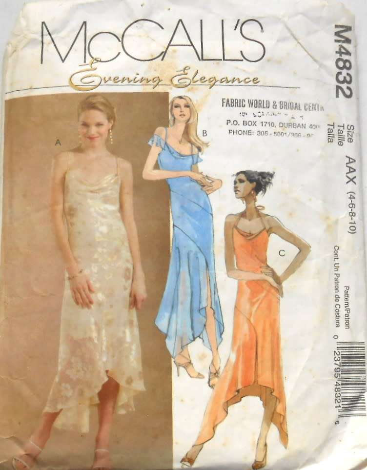 McCALLS M4832 LINED DRESSES SIZE4-6-8-10 SEE LISTING