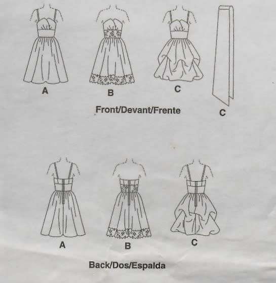 McCALLS M5382 EVENING ELEGANCE DRESS & SASH SIZE 4-6-8-10-12 COMPLETE-CUT TO 12