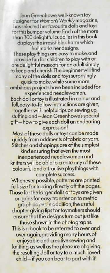 SOUGHT AFTER-JEAN GREENHOWE'S FAVOURITE DOLLS & TOYS 260 PAGES HARD COVER & DUST JACKET