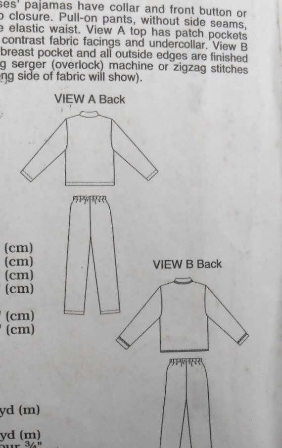 KWIK SEW PATTERNS 2907 PJS SIZE XS-XL (80-114 CM) CUT TO L (102-106 CM )  PANTS & TOP UNCUT