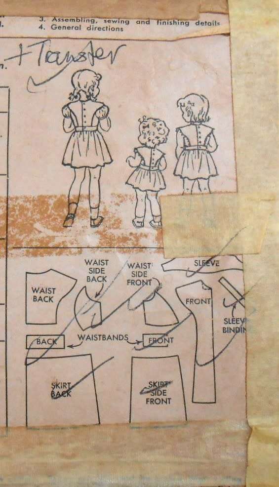 V/VINTAGE McCALLS 1260 GIRLS DRESS & SUN FROCK SIZE 4 YEARS COMPLETE-ZIPLOC