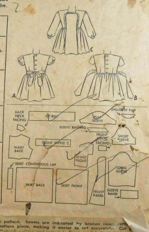 V/VINTAGE McCALLS 6650 GIRLS DRESS SIZE 3 YEARS COMPLETE-ZIPLOC
