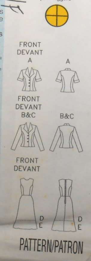 BUTTERICK 4334 JACKET & DRESS SIZE 14-16-18  COMPLETE-UNCUT-F/FOLDED