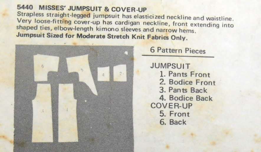 BUTTERICK 5440 JUMPSUIT SIZE 14 COMPLETE