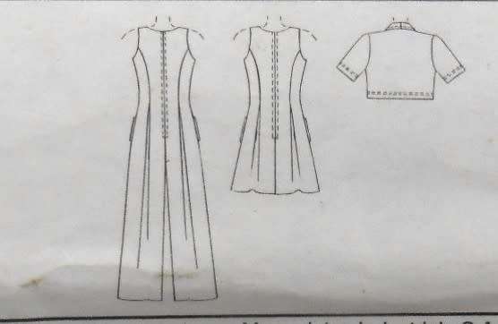 McCALLS 8782 UNLINED BOLERO-DRESS-JUMPSUIT SIZE 14 COMPLETE-REFOLDED-UNUSED PATTERN