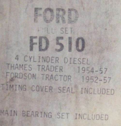 FORD 4 CYLINDER DIESEL THAMES TRADER (1954-57) FORDSON TRACKER (1952 - 57)FULL SET GASKETS -SEE DESC