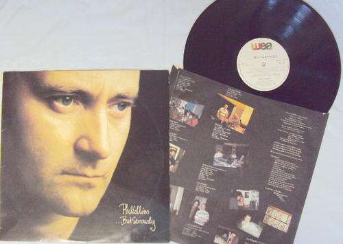PHIL COLLINS ...BUT SERIOUSLY  -  1989 STEREO LP WITH ORIGINAL INNER SLEEVE+ SHRINKWRAP PLASIC COVER