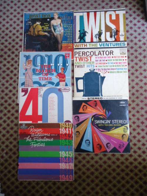 MEMORIES ARE MADE OF THIS- 7 GREAT COLLECTORS "TWIST & SWING" VINYL LPS -GREAT COND!-LOOK & SEE DESC