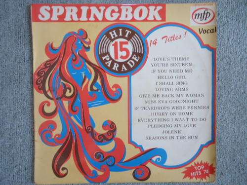 SPRINGBOK HIT PARADE -VOLUME 15 -1974 STEREO VINYL LP  - GREAT CONDITION