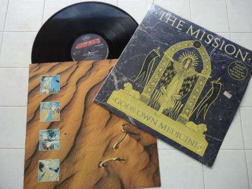 THE MISSION  "GODS OWN MEDICINE" 1987 STEREO LP + COLOUR INNER SLEEVE+SHRINKWRAP IN GREAT CONDITION!
