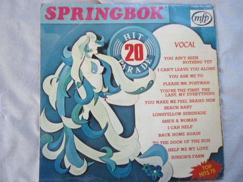 SPRINGBOK HIT PARADE - VOLUME 20 - 1975 STEREO VINYL LP IN GREAT CONDITION
