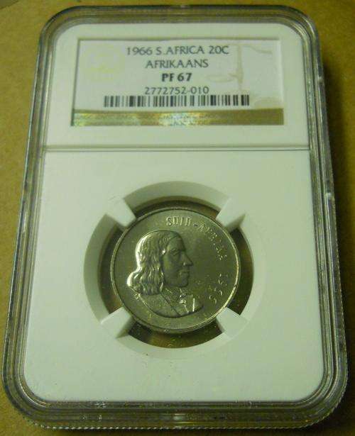 1966 20c AFR - PF67 GRADED - ONLY 5 GRADED BY NGC