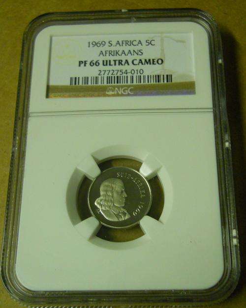PROOF 5c AFR 1969 - PROOF NGC GRADED - PF66 ULTRA CAMEO - ONLY 2 IN THIS GRADE