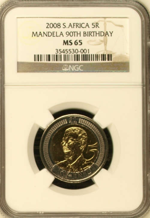 MS65 - 5 X AVAILABLE - NGC GRADED COIN 2008 R5 B-DAY COINS - BID PER COIN