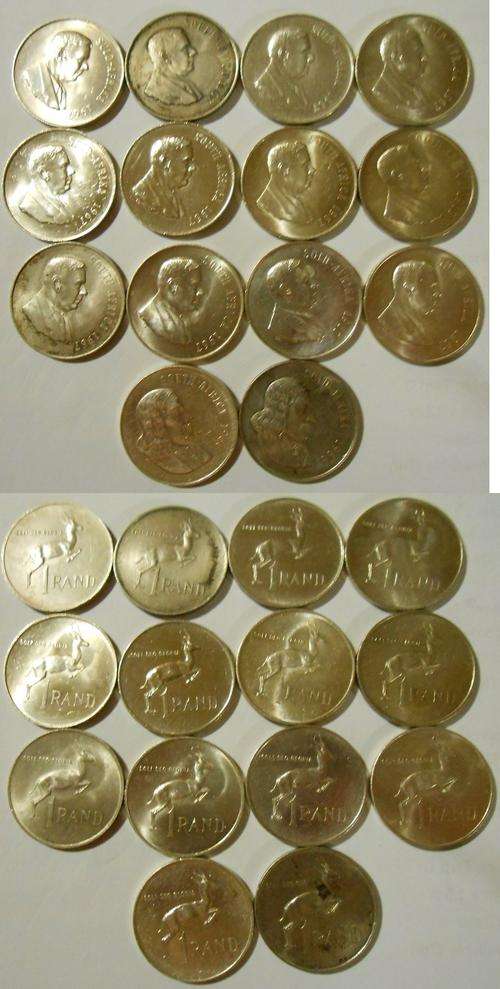 SILVER R1 COINS - 1967 E & A + 1966 E & A - ALL 14 COINS FOR ONE BID - SEE DETAIL BELOW