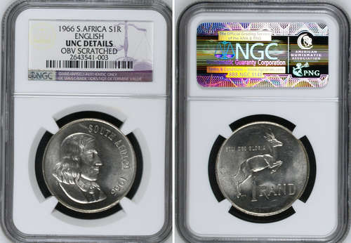 SILVER R1 COIN - NGC UNC DETAIL - 1966 ENG