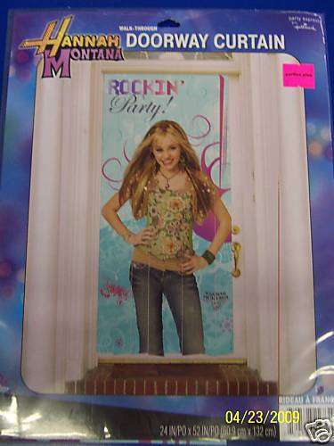 @@ HANNAH MONTANA - BIRTH DAY DOORWAY CURTAIN - LOW START - 2 WEEKS ONLY @@