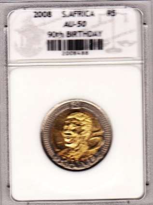 @@ THE RAREST and LOWEST AU GRADE - AU50 MANDELA B/DAY R5 - NGC AU50 NONE - READ INFO BELOW @@