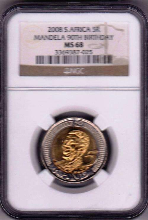 @@ YES !!!! MS68  - NGC GRADED - 10 DAYS ONLY - MADELA BIRTH DAY 2008 R5 COIN  @@