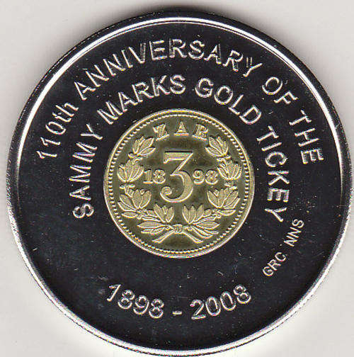 @@ SAMMY MARKS TICKEY 1898 - 110th ANNIVERSARY - 1896-2008  @@