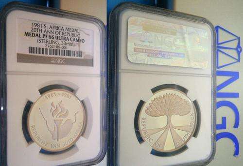 ## SILVER R1 - 1981 - NGC GRADED - PF66 ULTRA CAMEO - 20th ANNIVERSARY ##