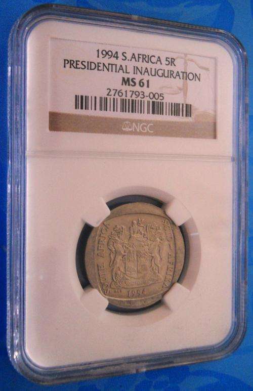 @@ MS61 - NGC GRADING - ONLY A FEW GRADED MS61 - 1994 INAUGURATION R5 COIN @@