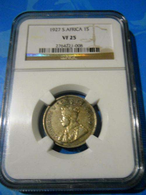 NGC GRADED - VF25 - 1 SHILLING 1927