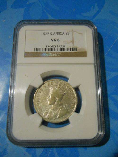 NGC GRADED - VG8 - 2 SHILLING 1927