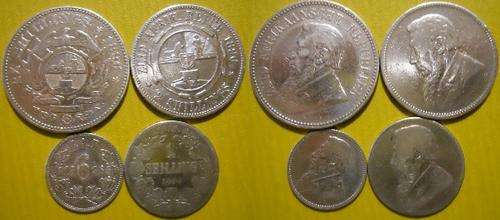 @ 1896" ZAR COINS - 2,5 SHILLING / 2 SHILLING / 1 SHILLING / 6d - ONE BID FOR ALL - CLEANED @