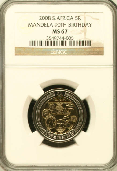 NGC wrong grading (Mandela 90th Birthday R5) but must be (SARB 90th ANNIVERSARY)