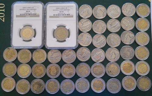 18 X INAUGURATION - USED 27 LOSE COINS - MANDELA BIRTHDAY 2008 R5 COINS - ONE BID FOR ALL 153 COIN