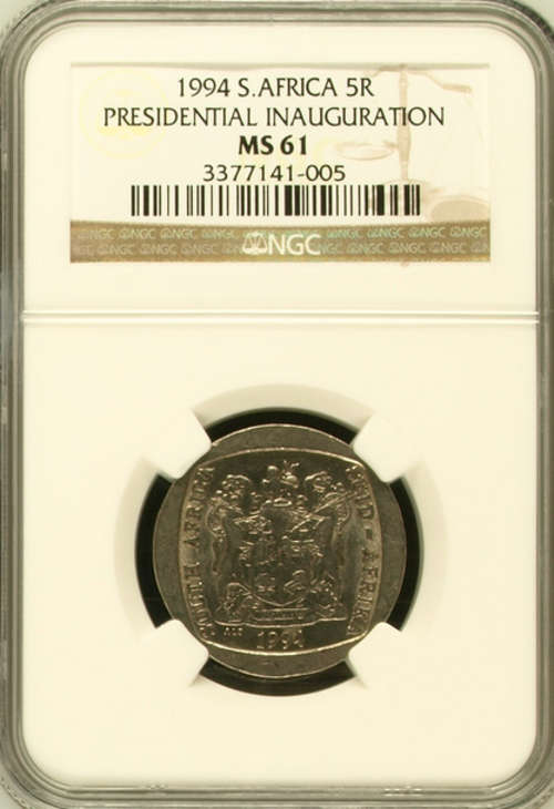 YES RARE !!!! MS61 - NGC GRADING - 1994 INAUGURATION R5 COIN !!