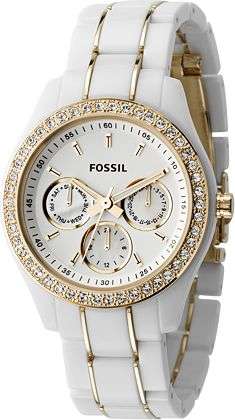 NEW Fossil ES2363 Women's Stella White & Gold Watch*free shipping*
